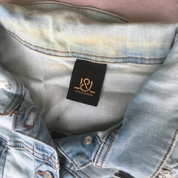 🌸Love & Legend Plus Size Distressed Denim Vest - Picture 4 of 8